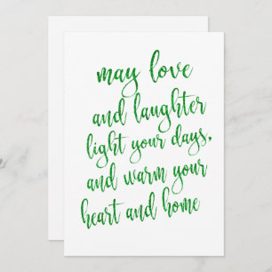 Cool Green Glitter St Patrick's Day Party Kaart