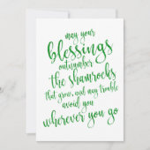 Cool Green Glitter St Patrick's Day Party Kaart (Voorkant)