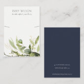 COOL GREEN GOLD FOLIAGE GROVE KETTING DISPLAY VISITEKAARTJE (Voorkant / Achterkant)