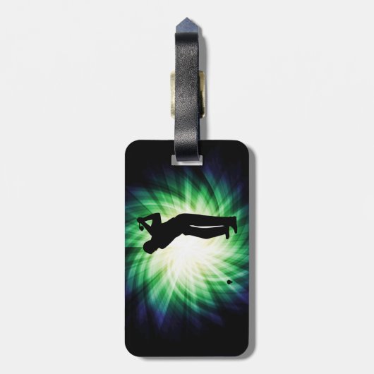 Cool Green Golf Bagagelabel (Achterkant verticaal)