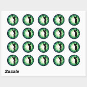 Cool Green Golf Ronde Sticker (Vel)