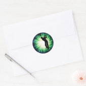 Cool Green Golf Ronde Sticker (Envelop)