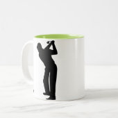 Cool Green Golf Tweekleurige Koffiemok (Voorkant links)