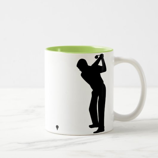 Cool Green Golf Tweekleurige Koffiemok (Rechts)