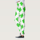 Cool Green Irish Shamrock Clover Patricks Day Leggings (Links)