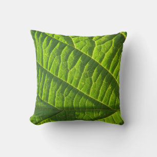 Cool Green Leaf Pattern Kussen