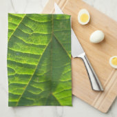 Cool Green Leaf Pattern Theedoek (Quarter Fold)