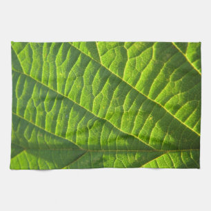 Cool Green Leaf Pattern Theedoek