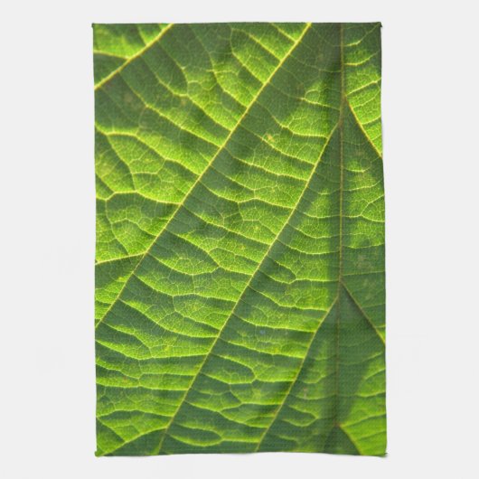 Cool Green Leaf Pattern Theedoek (Verticaal)