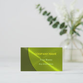 Cool Green Luxury Metal Visitekaartjes (Staand voorkant)