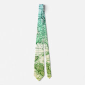 Cool Green  Map of North America Stropdas (Voorkant)