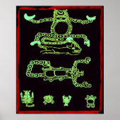 Cool Green Mayan Design Poster (Voorkant)