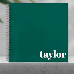 Cool Green Modern Minimalistisch Trendy Gepersonal Notitieboek