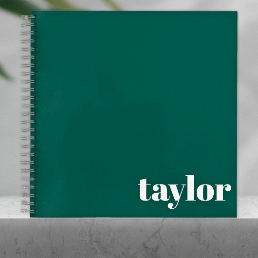 Cool Green Modern Minimalistisch Trendy Gepersonal Notitieboek