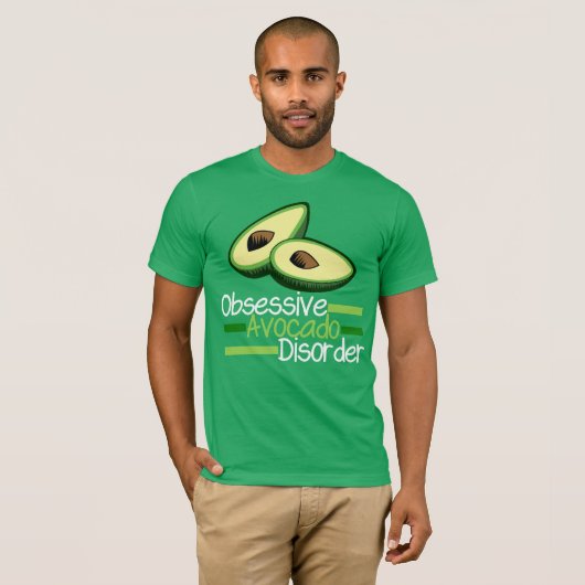 Cool Green Obsessief Avocado Disorder T-shirt (Voorkant volledig)