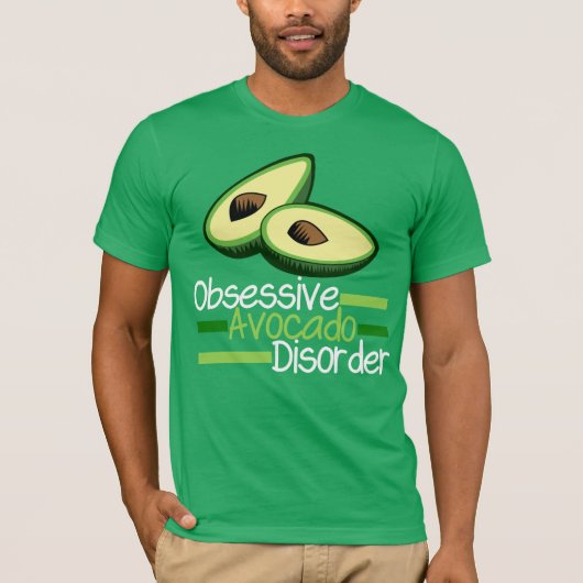 Cool Green Obsessief Avocado Disorder T-shirt (Voorkant)