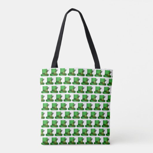 Cool Green Petten Pattern Holiday St. Patrick's Da Tote Bag (Achterkant)