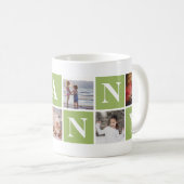 Cool Green Photo Collage Grandma en Grandpa Mokken (Voorkant rechts)