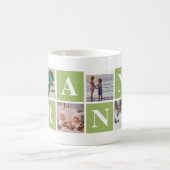 Cool Green Photo Collage Grandma en Grandpa Mokken (Center)