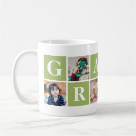 Cool Green Photo Collage Grandma en Grandpa Mokken