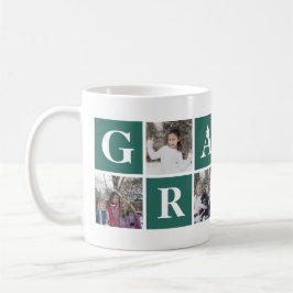 Cool Green Photo Collage Grandma en Grandpa Mokken