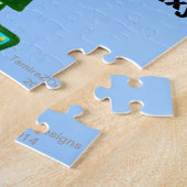 Cool Green Robot Lightning Bolts Puzzle Legpuzzel (Zijkant)