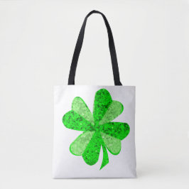 Cool Green Shimmering Shamrock St. Patrick's Day Tote Bag