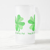Cool Green Shining Irish Shamrock Ever St Patrick Matglas Bierpul (Voorkant rechts)