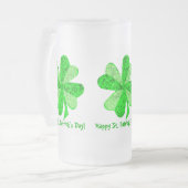 Cool Green Shining Irish Shamrock Ever St Patrick Matglas Bierpul (Voorkant links)