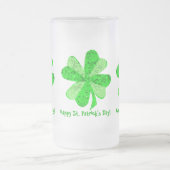 Cool Green Shining Irish Shamrock Ever St Patrick Matglas Bierpul (Center)