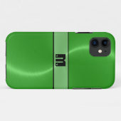 Cool Green Shiny Stainless Steel Metal 14 Case-Mate iPhone Case (Achterkant (horizontaal))