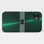 Cool Green Shiny Stainless Steel Metal 14 Case-Mate iPhone Case (Achterkant (horizontaal))