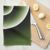 COOL Green Spiral Patroon Theedoek (Quarter Fold)