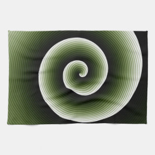 COOL Green Spiral Patroon Theedoek