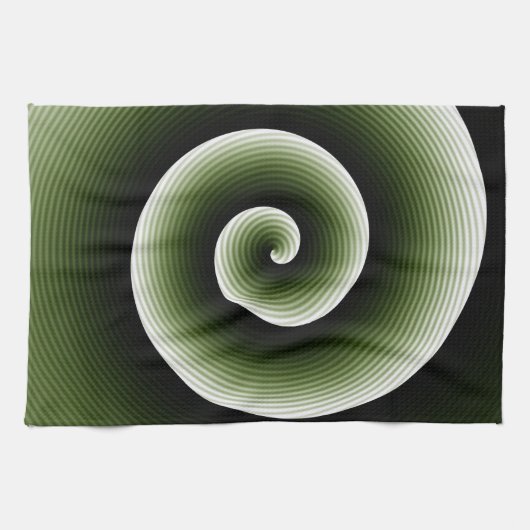 COOL Green Spiral Patroon Theedoek (Horizontaal)