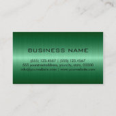 Cool Green Stainless Steel Metal 2 Visitekaartje (Achterkant)