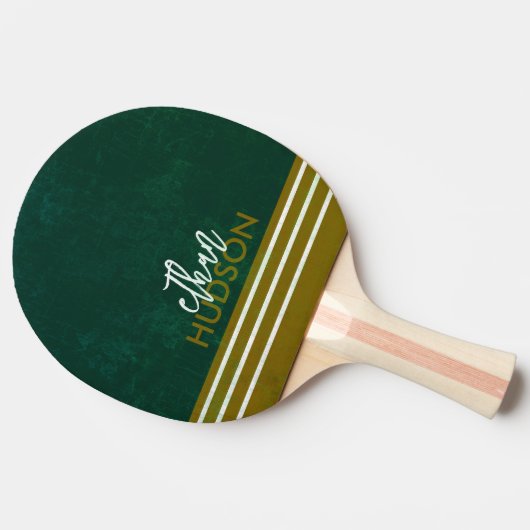 Cool Green Table Tennis Paddle With Name  Tafeltennisbatje (Zijkant)