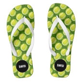 Cool Green Tennis Pattern Sport Gift Teenslippers (Voetbed)