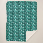 Cool Green Weaved look Sherpa Deken (Voorkant)