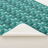 Cool Green Weaved look Sherpa Deken (3/4)