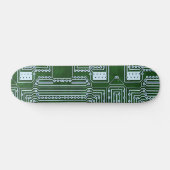 Cool Green White Computer Circuit Board-lijnen Skateboard (Horizontaal)