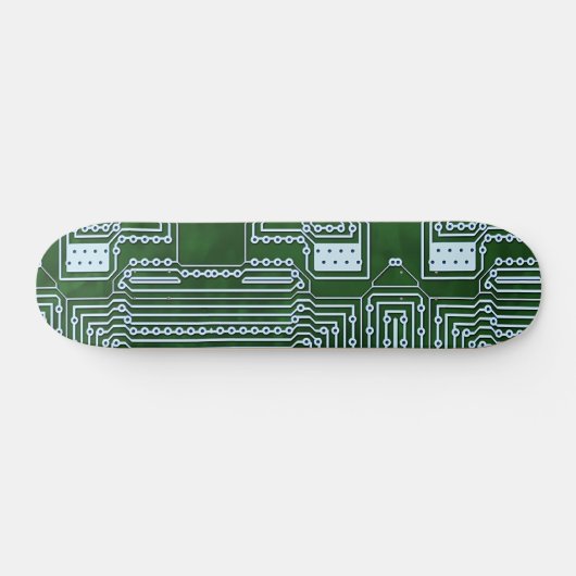 Cool Green White Computer Circuit Board-lijnen Skateboard (Horizontaal)