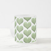 Cool Green White Hearts St.Patrick's Day Holiday Matglas Koffiemok (Voorkant links)