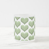 Cool Green White Hearts St.Patrick's Day Holiday Matglas Koffiemok (Center)