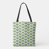 Cool Green White Hearts St.Patrick's Day Holiday Tote Bag (Achterkant)