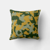 Cool Green Yelllow Gray Camouflage Pillow Kussen (Achterkant)
