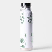Cool Greenery Elegant Calligraphy Custom Name Waterfles (Rechts)