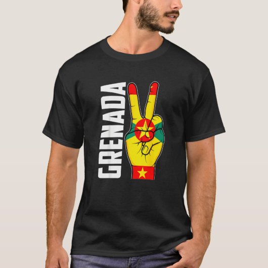 Cool Grenada Flag Patriotic T-shirt (Voorkant)