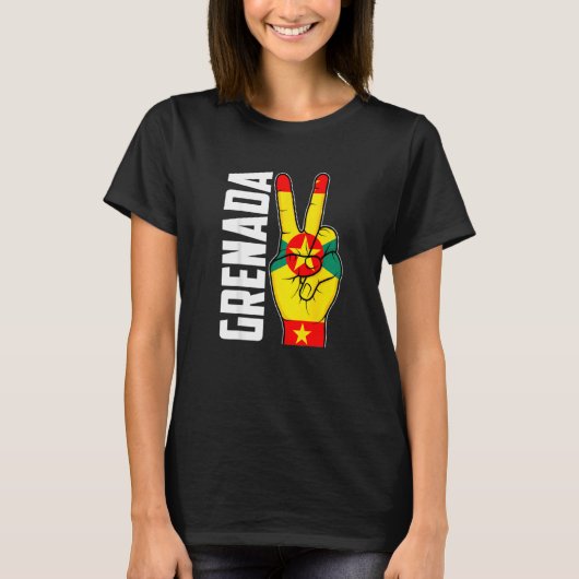 Cool Grenada Flag Patriotic T-shirt (Voorkant)