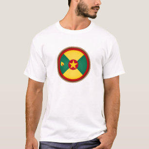 Cool Grenada Flag Seal T-shirt